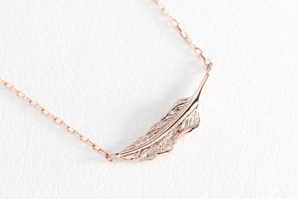 画像3: ミニマムフェザーネックレス |K10PG|  ■雑誌掲載  (3)