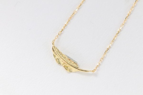 画像2: ミニマムフェザーネックレス |K18YG|  (2)
