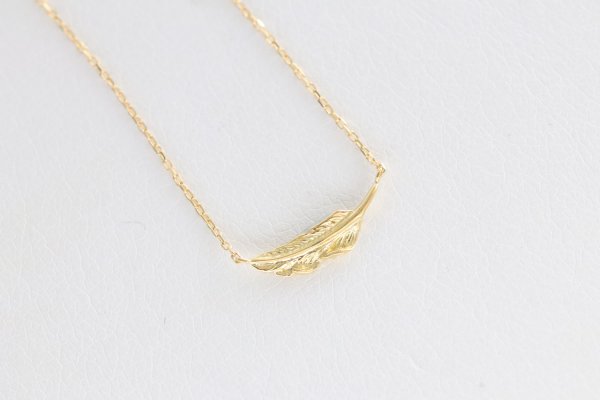 画像3: ミニマムフェザーネックレス |K18YG|  (3)
