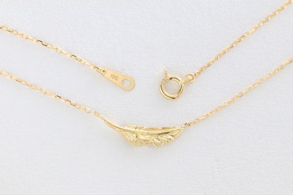 画像5: ミニマムフェザーネックレス |K18YG|  (5)