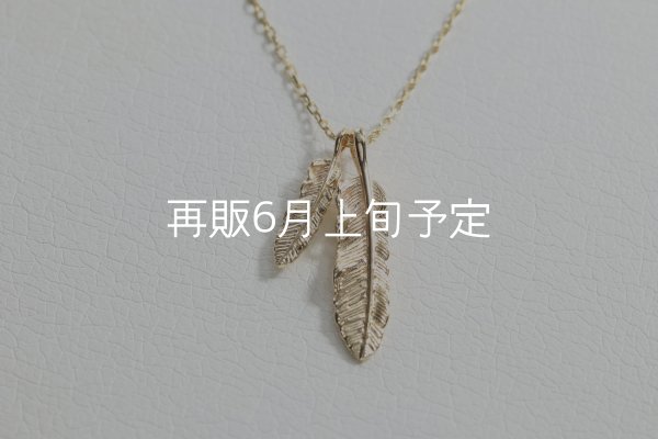 画像1: Wフェザーネックレス(マイクロ) ｜K10YG｜  (1)