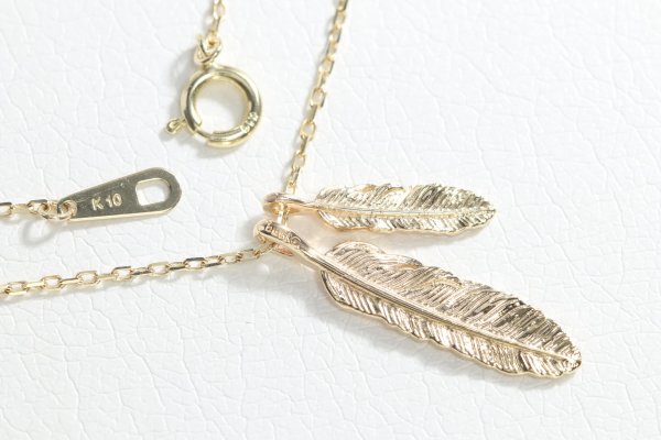 画像5: Wフェザーネックレス(マイクロ) |K10YG|  (5)
