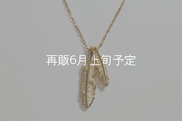画像1: Wフェザーネックレス(マイクロ) ｜K18YG｜  (1)