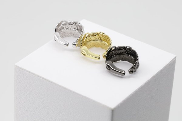 画像2: フェザーイヤーカフ  (2)