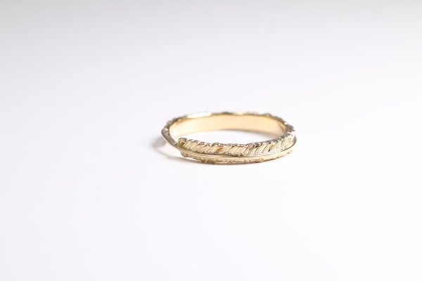 画像5: フェザーリング(3mm) ｜K18YG｜  (5)