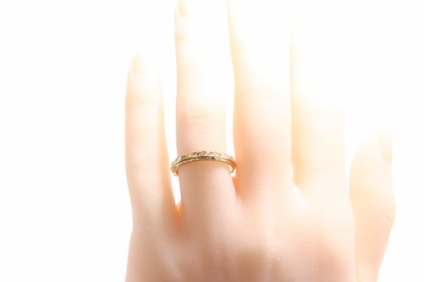 画像6: フェザーリング(3mm) ｜K18YG｜  (6)