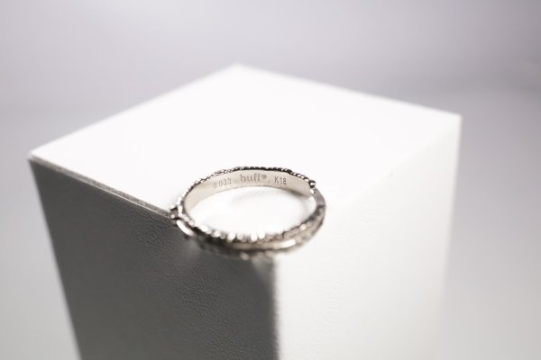 画像3: フェザーリング(3mm) |K18WG|ダイヤ  (3)