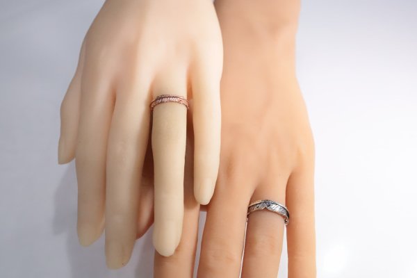 画像2: フェザーリング [ペア]  ■K10PG 4mm  ■SV925 6mm  (2)