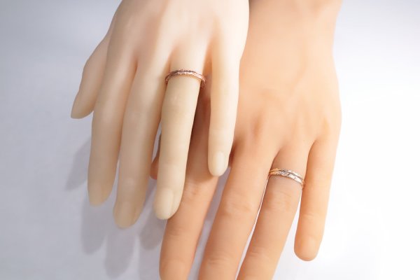 画像2: フェザーリング [ペア]  ■K10PG 3mm  ■K10YG 4mm  (2)