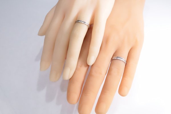 画像2: フェザーリング [ペア] ｜Pt900｜ ■3mm  ■4mm  (2)