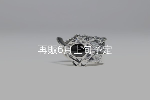 画像2: 千年フェザー(L1)  石付きリング  (2)