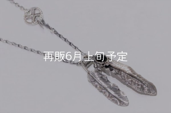 画像7: Wフェザーネックレス (L1/LL2オニキス)  クローフック/アローメディスン 『チェーン50cm』  (7)