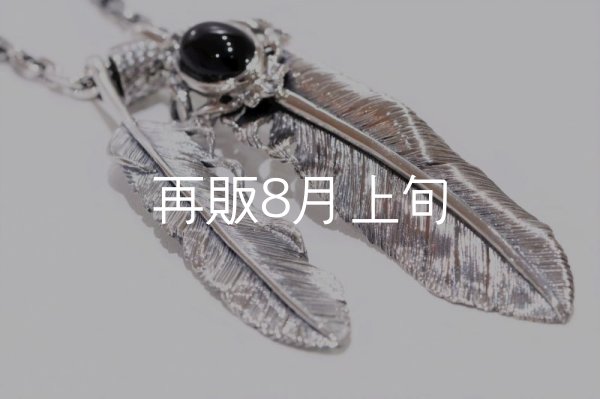 画像6: Wフェザーネックレス (L1/LL2オニキス)  クローフック/アローメディスン 『チェーン50cm』  (6)