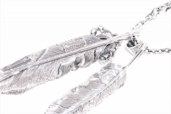 画像8: Wフェザーネックレス (L1/LL2オニキス)  クローフック/アローメディスン 『チェーン50cm』  (8)