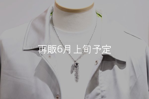 画像7: Wフェザーネックレス (MM2/L2オニキス)  クローフック/アローメディスン 『チェーン50cm』  (7)