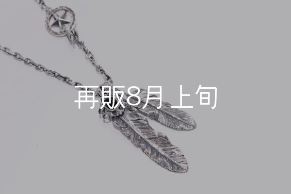 画像2: Wフェザーネックレス (L1オニキス/M1)  クローフック/スターメディスン 『チェーン50cm』  (2)