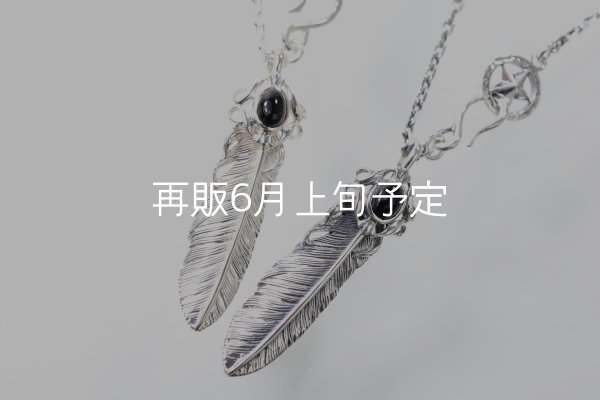 画像4: 千年フェザー(M2オニキス) スターフックペンダント 『チェーン45cm』  (4)