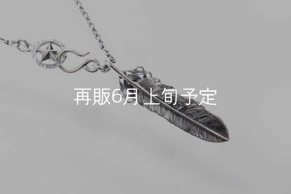 画像3: 千年フェザー(M2オニキス) スターフックペンダント 『チェーン45cm』  (3)