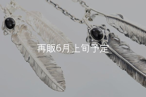 画像5: Wフェザーネックレス (L1オニキス/M2) 『チェーン50cm』  (5)