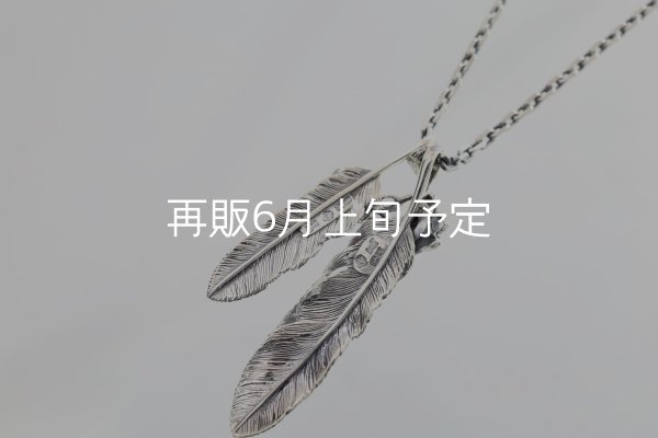 画像3: Wフェザーネックレス (L1オニキス/M2) 『チェーン50cm』  (3)