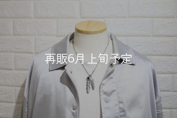 画像4: Wフェザーネックレス (L1オニキス/M2) 『チェーン50cm』  (4)