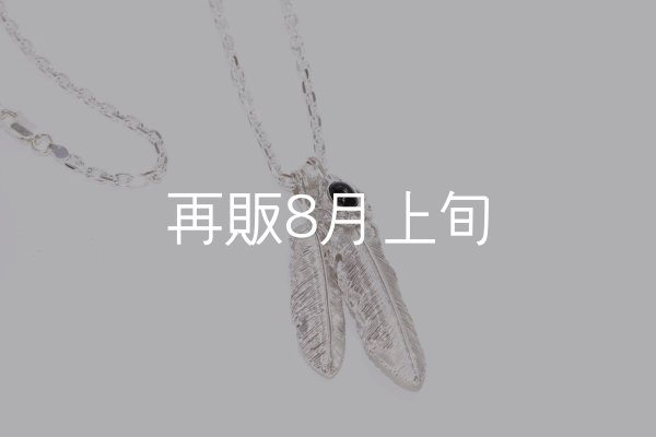 画像2: Wフェザーネックレス (M2/L2オニキス) 『チェーン50cm』  (2)