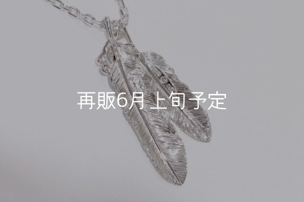 画像5: Wフェザーネックレス (M2/L2オニキス) 『チェーン50cm』  (5)