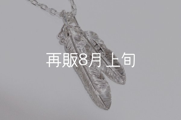画像5: Wフェザーネックレス (M2/L2オニキス) 『チェーン50cm』  (5)