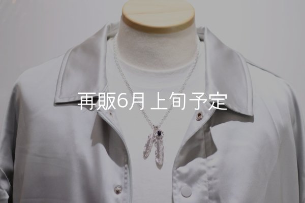 画像7: Wフェザーネックレス (M2/L2オニキス) 『チェーン50cm』  (7)