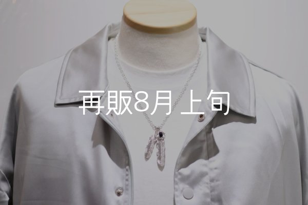 画像7: Wフェザーネックレス (M2/L2オニキス) 『チェーン50cm』  (7)