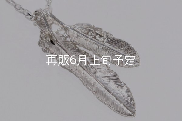 画像5: Wフェザーネックレス (MM2/M2オニキス) 『チェーン45cm』  (5)